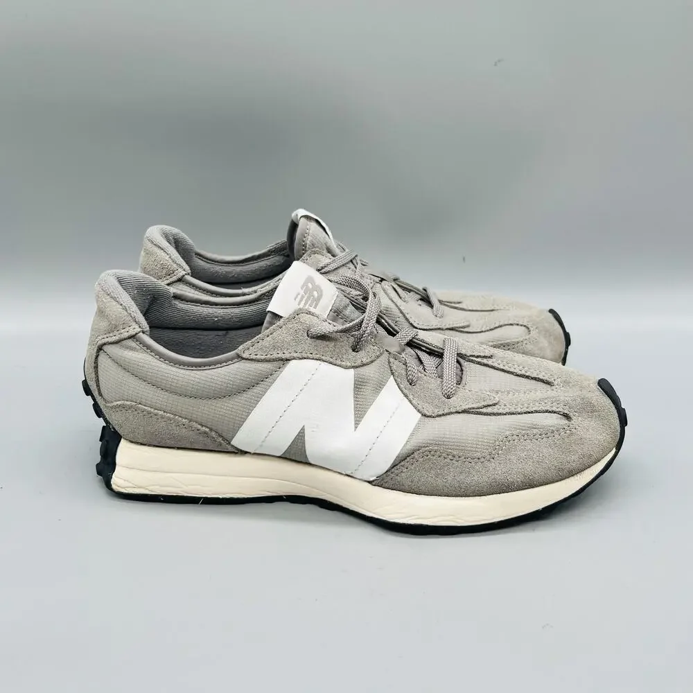 New Balance Shoes Boys 6 Gray Suede 327 Road Running Athletic Sneakers Comfort